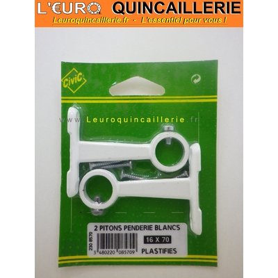 Pitons de penderie planc  d.16 x70