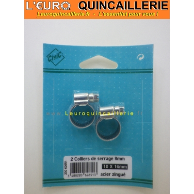 Collier de serrage 8 mm, 10-16