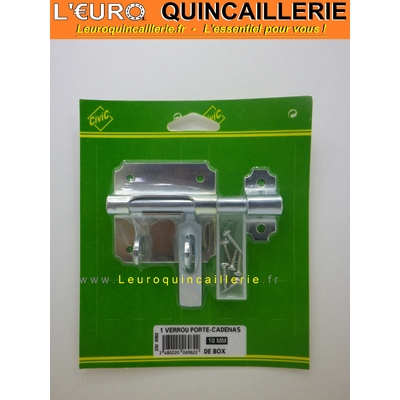 Verrou porte cadenas pour box 10mm
