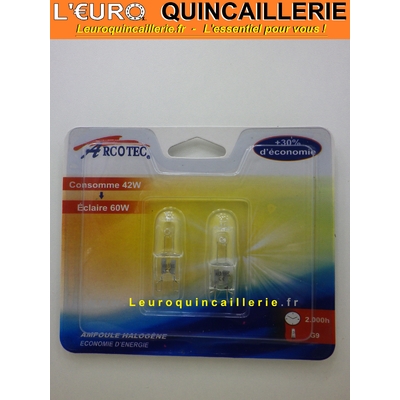 Ampoule halogène G9 42w=60w