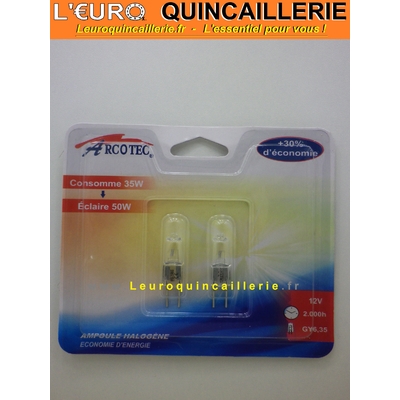 Ampoule halogène Gy6,35 35w=50w