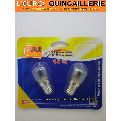 Ampoule pour four et micro-onde E14 15w x2