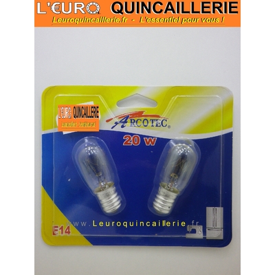 Ampoule pour frigo et machine à coudre E14 20w x2