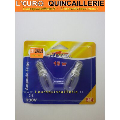 Ampoule Frigo E14 15w x2