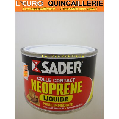 Colle contact néoprene liquide pot Sader 250ml