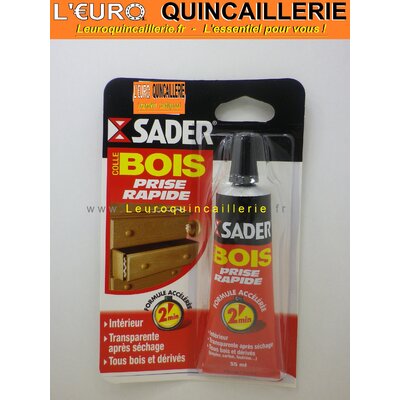 Colle à bois Sader prise rapide tube 55ml