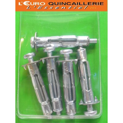 5 CHEVILLES METALLIQUES MATERIAUX CREUX D8X32mm VIS 4x40mm (2)