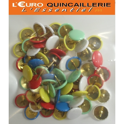 60 PUNAISES COULEURS ASSORTIES (2)