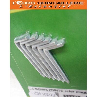 GONDS A POINTE ACIER ZINGUE 3,5x40 (2)