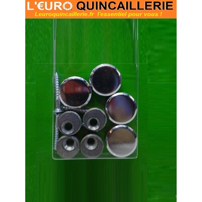4 PATTES A GLACE CYLINDRIQUE CHROME 2