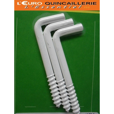 GONDS A VIS ACIER PLASTIFIE BLANC 4,5x60 (2)
