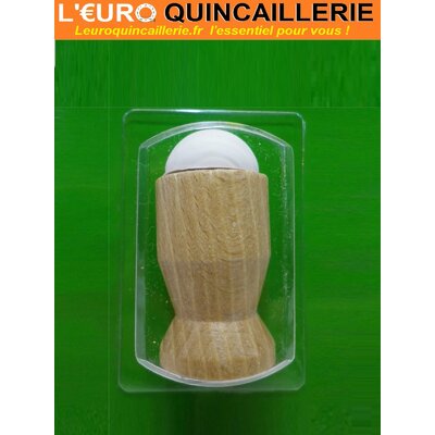 BUTOIR MURAL BOIS HETRE VERNI 60 MM