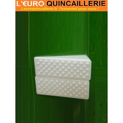 2 BUTOIRS DE SOL ADHESIF BLANC 50 MM
