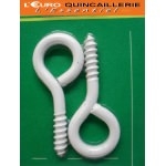 PITONS A VIS ACIER PLASTIFIE BLANC 5x35(2)