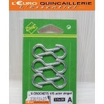 CROCHETS A VIS ACIER ZINGUE 3,5x20