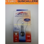 Ampoule classique halogène E27 70w=100w