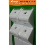 4 EQUERRES D'ASSEMBLAGE BLANC PLASTIQUE (2)