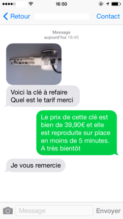 Tarif clé Dom à Bille