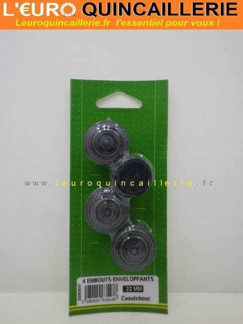 EMBOUTS ENVELOPPANTS CAOUTCHOUC 22MM