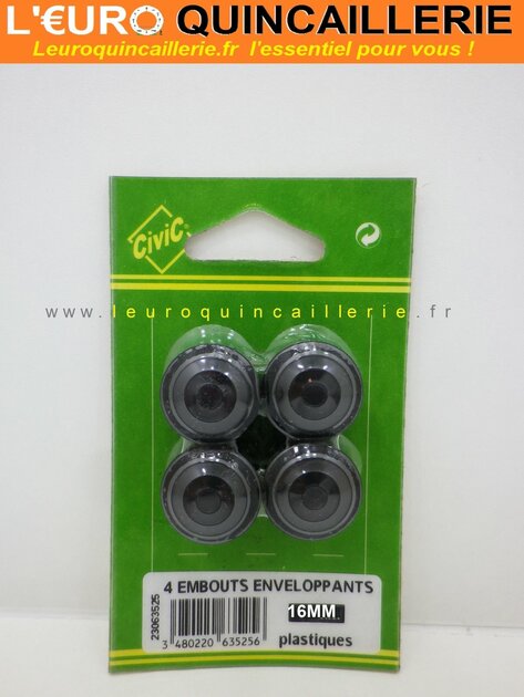 EMBOUTS ENVELOPPANTS CAOUTCHOUC 16MM