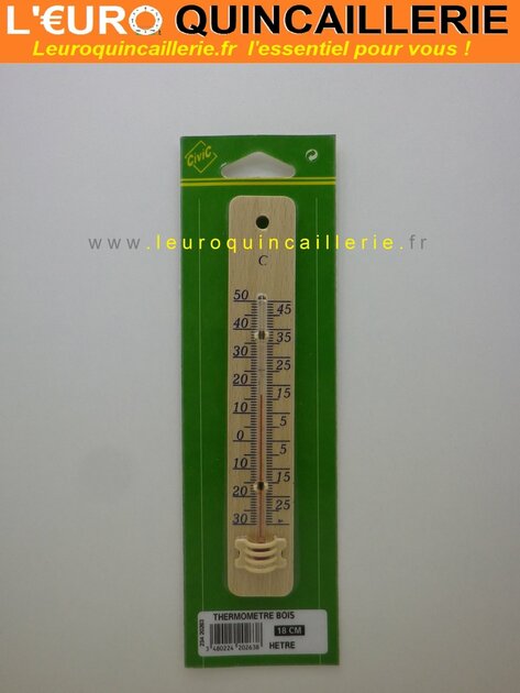 TERMOMETRE BOIS 18 CM