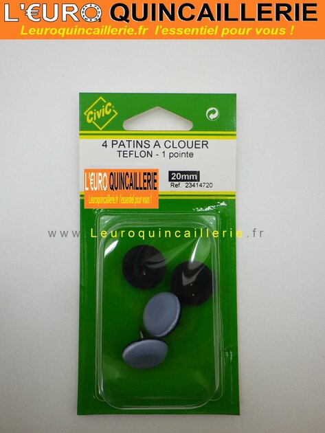 4 PATINS TEFLON A CLOUER 20MM