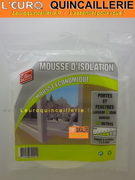 JOINT MOUSSE ISOLATION ADHESIF 9MM