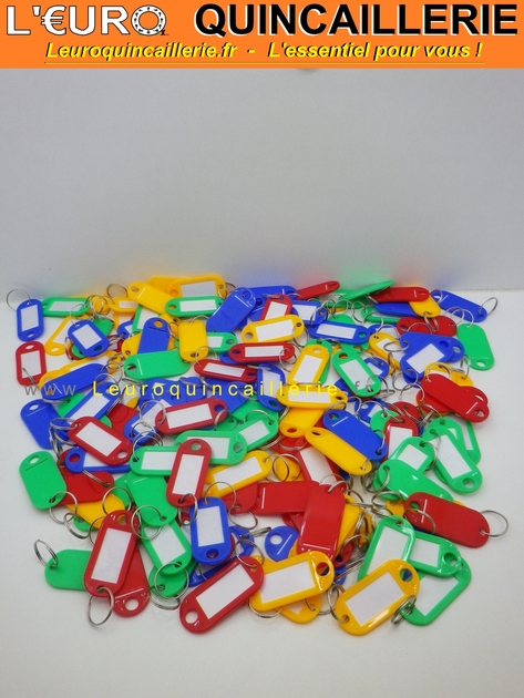 30 étiquettes Porte-clés En Plastique - Blanc, Bleu, Rose - Pour Classer Clés, Bagages, Vestiaires - Réutilisables
