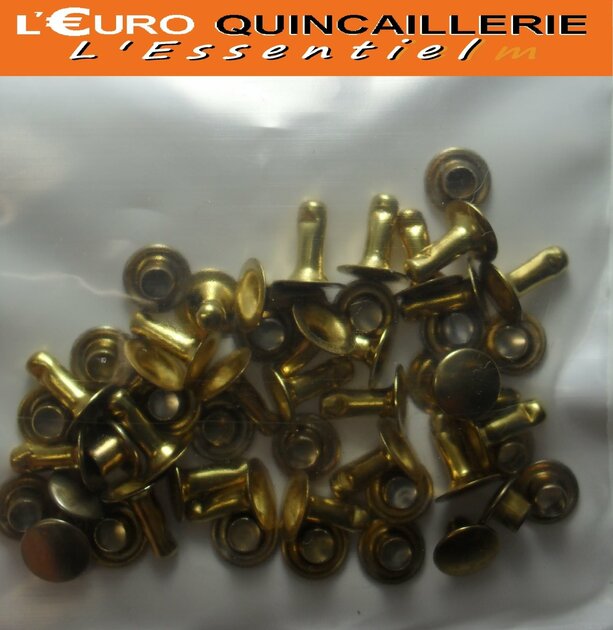 25 RIVETS TUBULAIRES D=7mm L=9mm (2)
