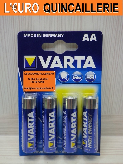4 PILES VARTA LR6 AA ALKALINE