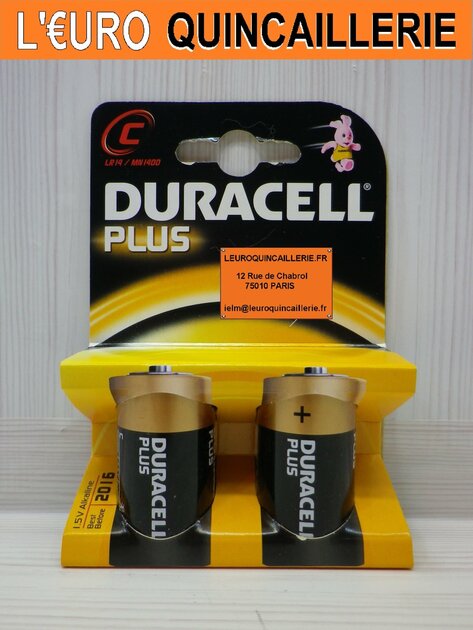 2 PILES LR14 C DURACELL PLUS