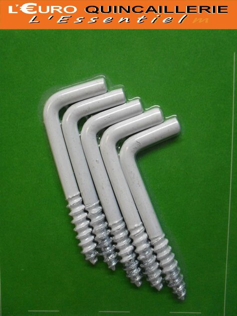 GONDS A VIS ACIER PLASTIFIE BLANC 3,5x40 (2)