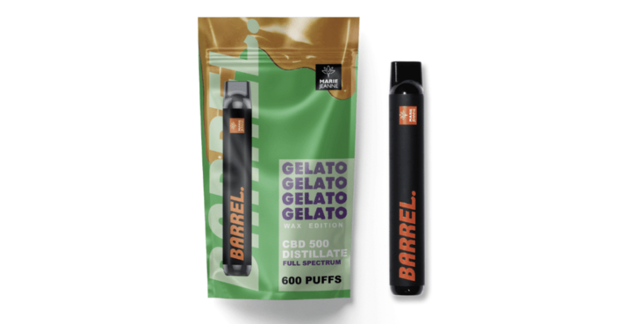 Puff CBD - BARREL GELATO (CANNABIS) - Vapes / Puffs & e-Liquides CBD -  run-cbd-shop