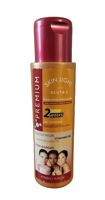 SKIN LIGHT GLUTA C LAIIT ECLAIRCISSANT EXFOLIANT AU GLUTATHION COLLAGENE ET  CAROTTE 500 ML - LAIT & GAMME ECLAIRCISSANTE - sabcosmetics