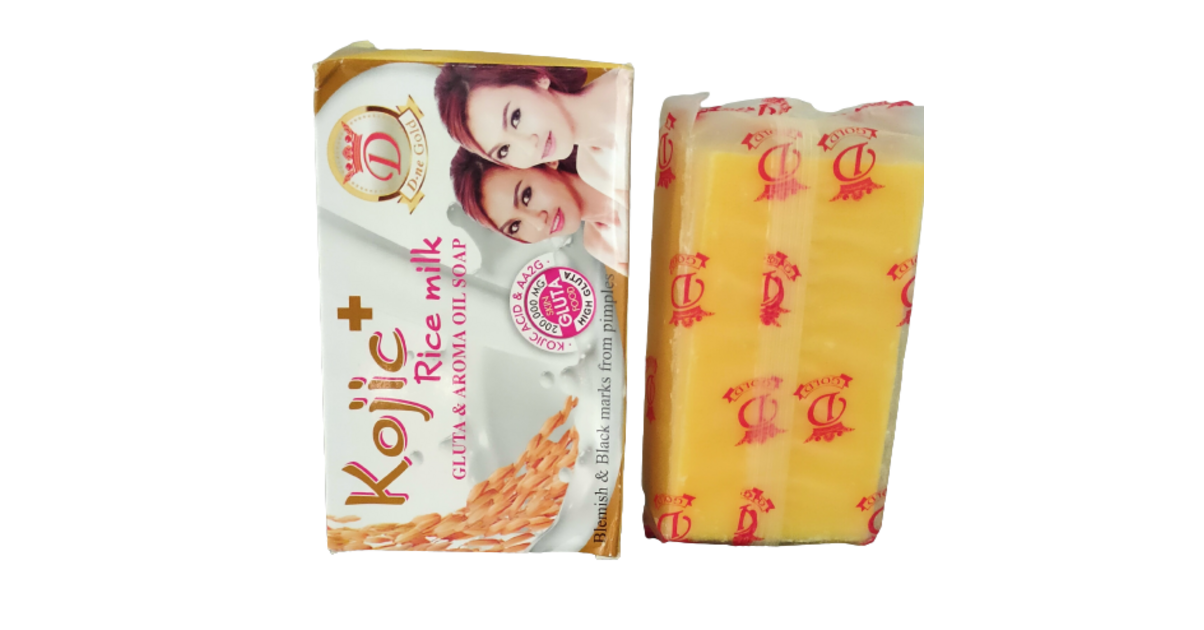 Savon éclaircissant Kojic Gluta + Riz - Anti-tâches, Rajeunissant - 160g - Fabriqué En Thaïlande