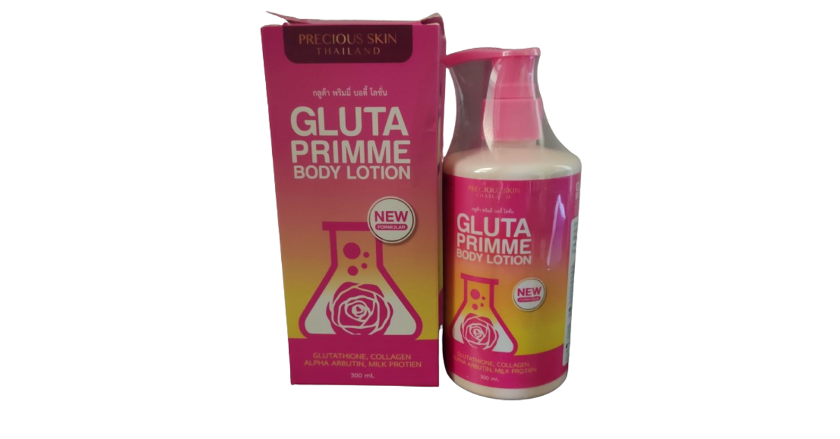 Lait Corporel GLUTA PRIMME Super Éclaircissant 300ml - Soin Anti-Taches Thaïlandais