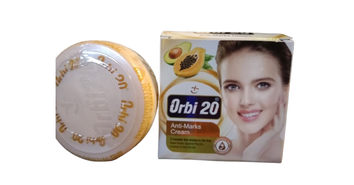 Crème éclaircissante Orbi 20 Aux Extraits De Papaye & Avocat - Anti-taches, SPF 50, 20 Ml