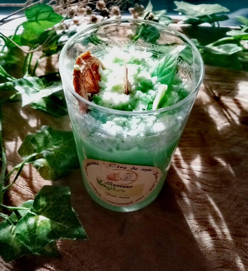 Bougie gourmande parfumée Mojito féerie création