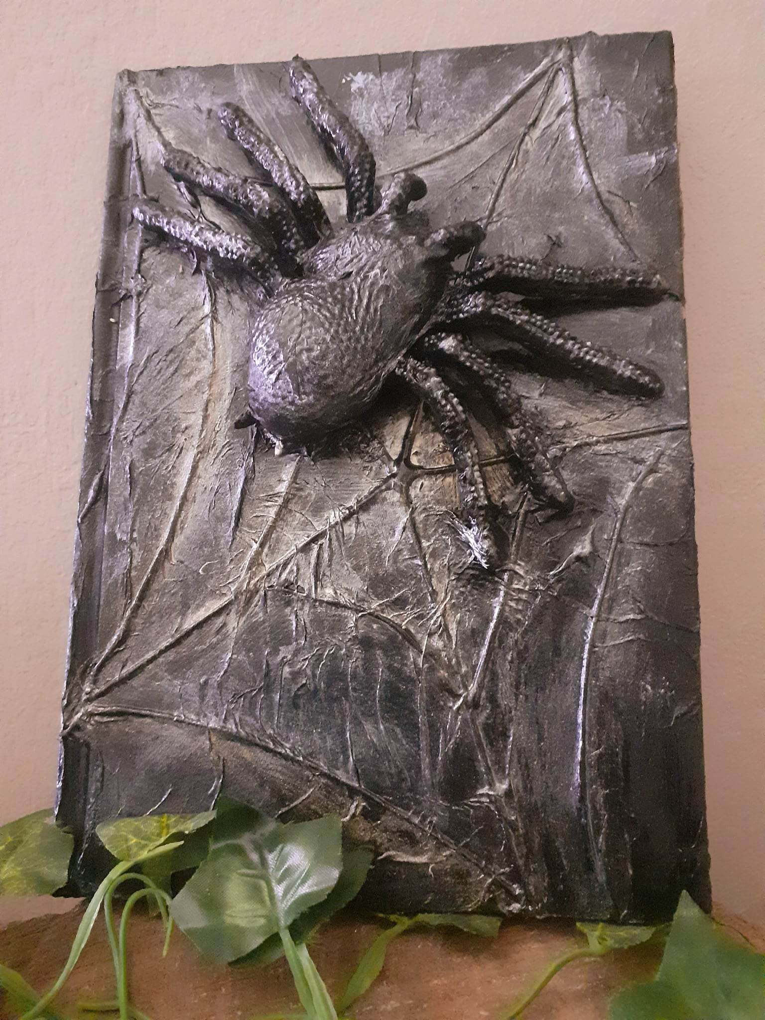 Carnet araignée sur sa toile féerie création