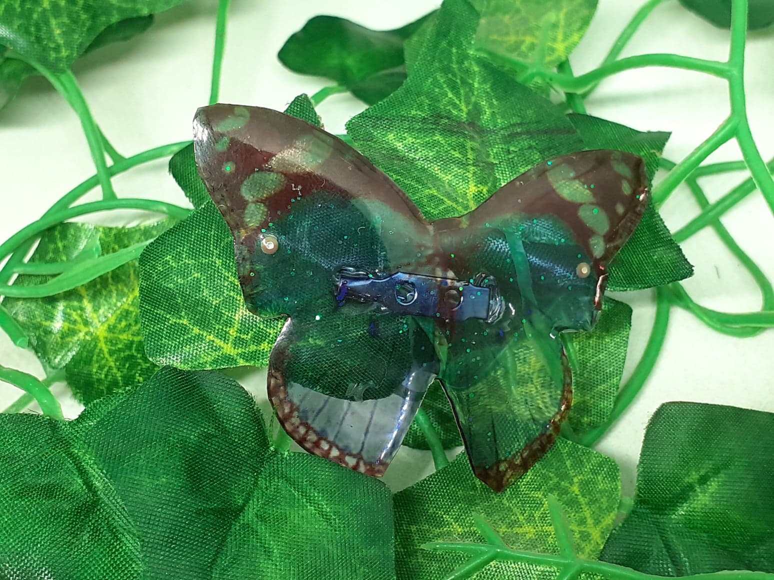 Broche papillon féerie création