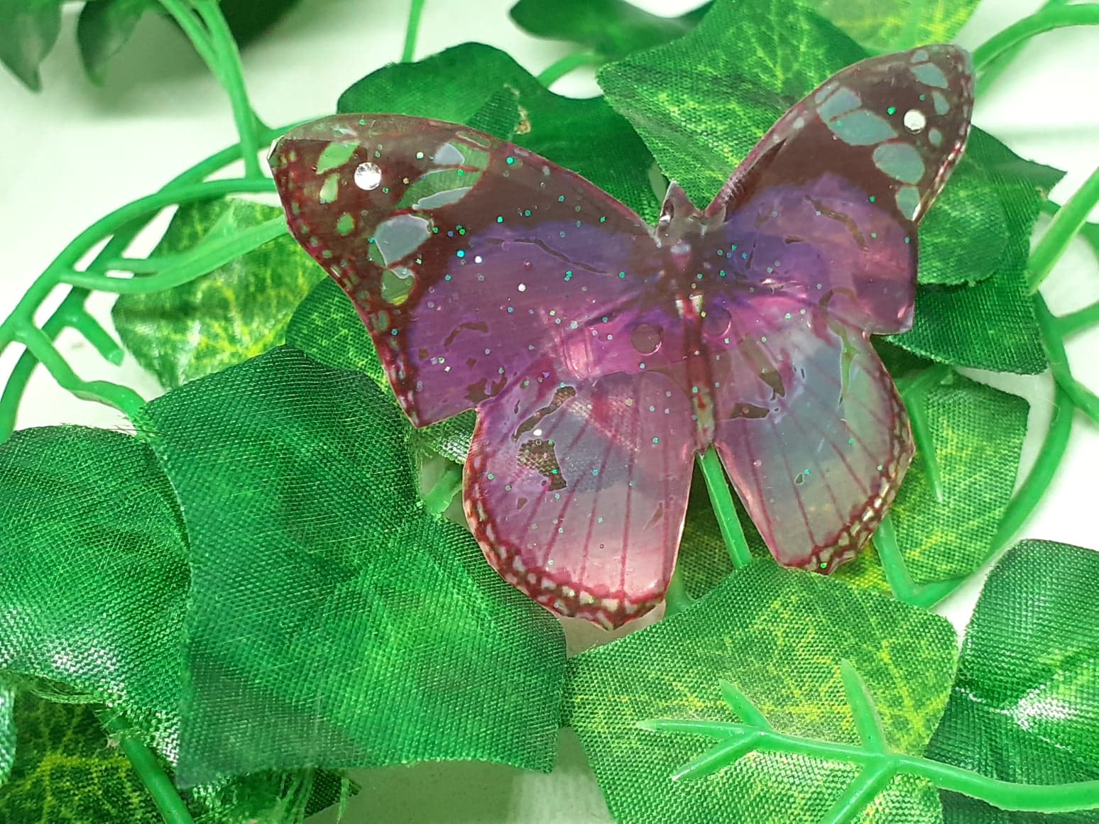 Broche papillon féerie création