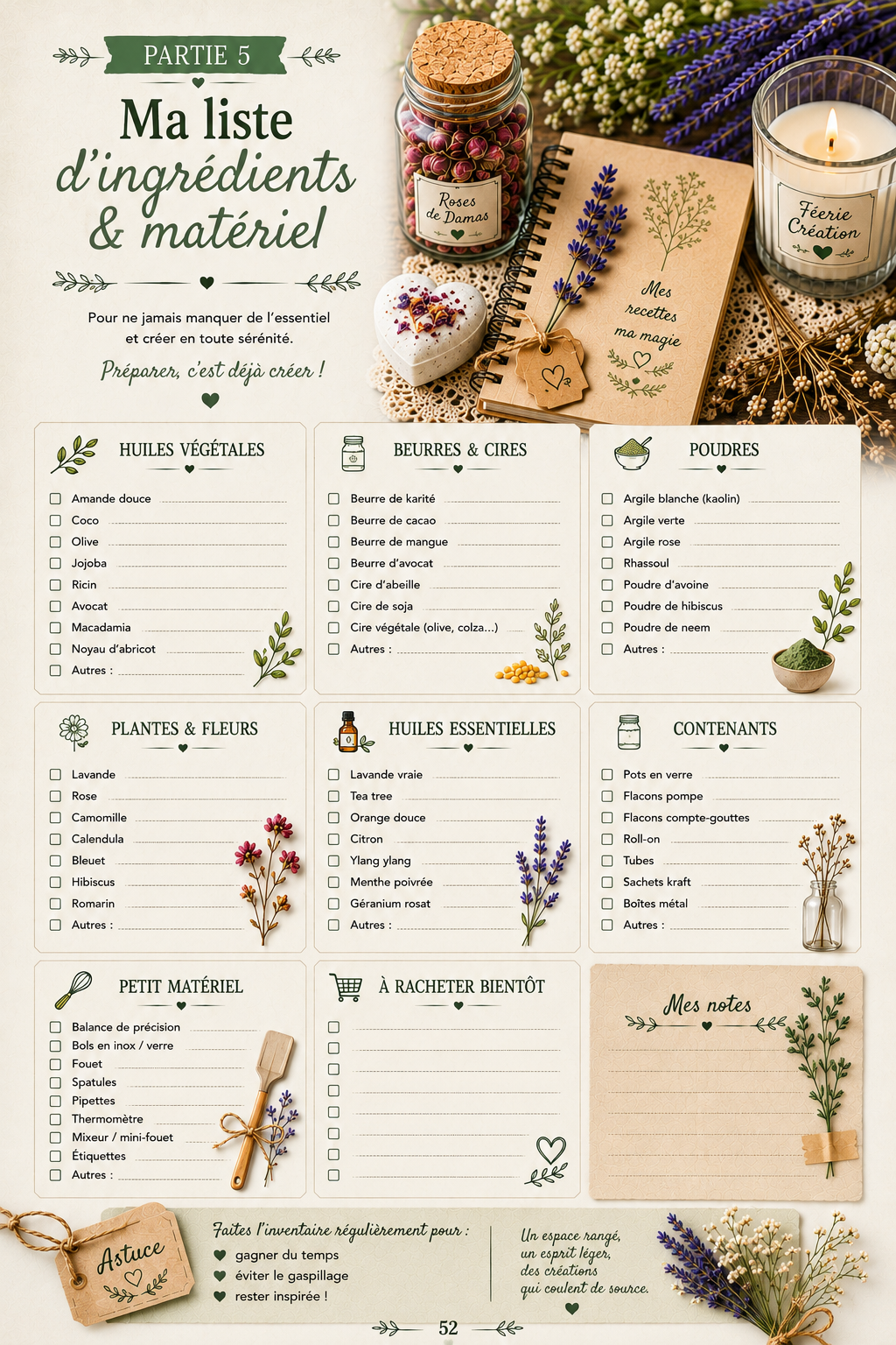 page 52 liste course