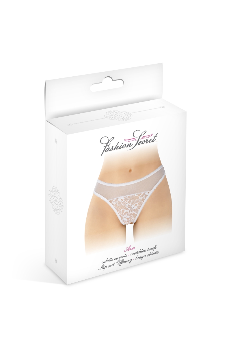 photo boite emballage Tanga blanc ouvert Ava
