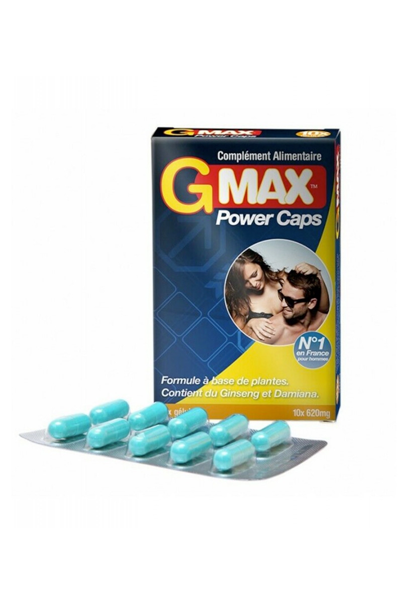 10 compléments alimentaires aphrodisiaques Power Caps Homme - G-Max