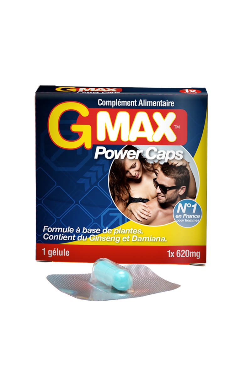 Complément alimentaire aphrodisiaque Power Caps Homme - G-Max