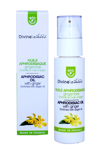 Huile de massage Aphrodisiaque bio - Divinextases