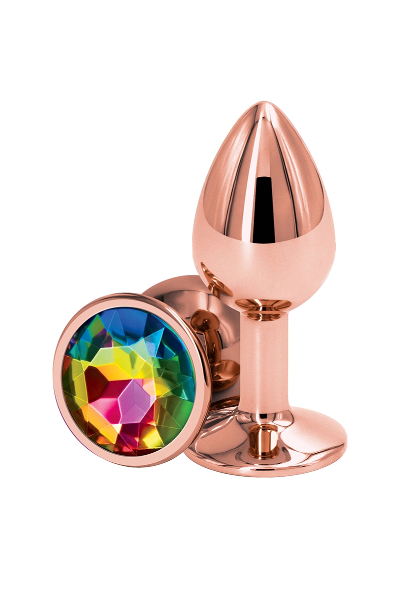 Plug anal aluminium rose gold taille S - Rear Assets