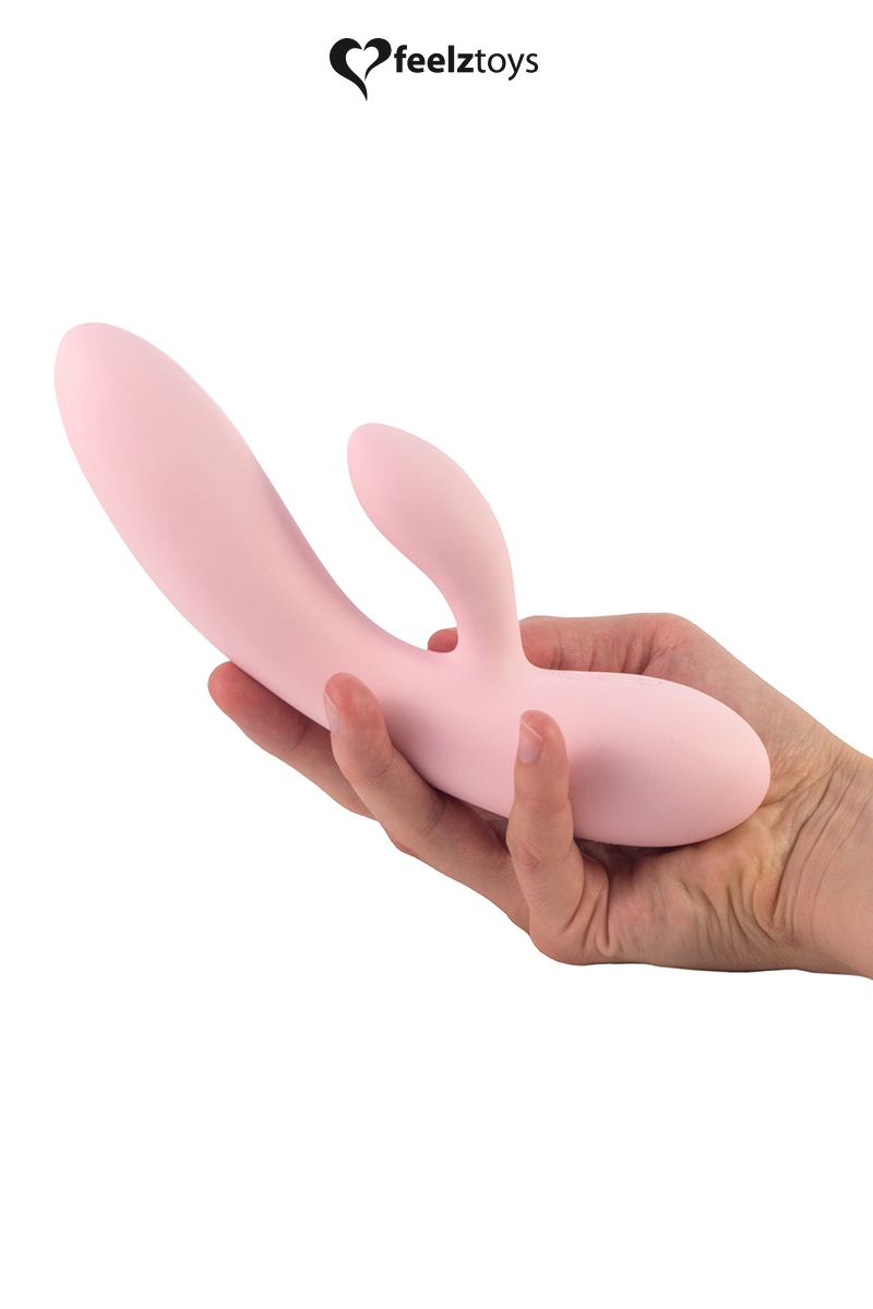 Vibromasseur-Rabbit-rose-Lea-double-stimulation-matiere-silicone