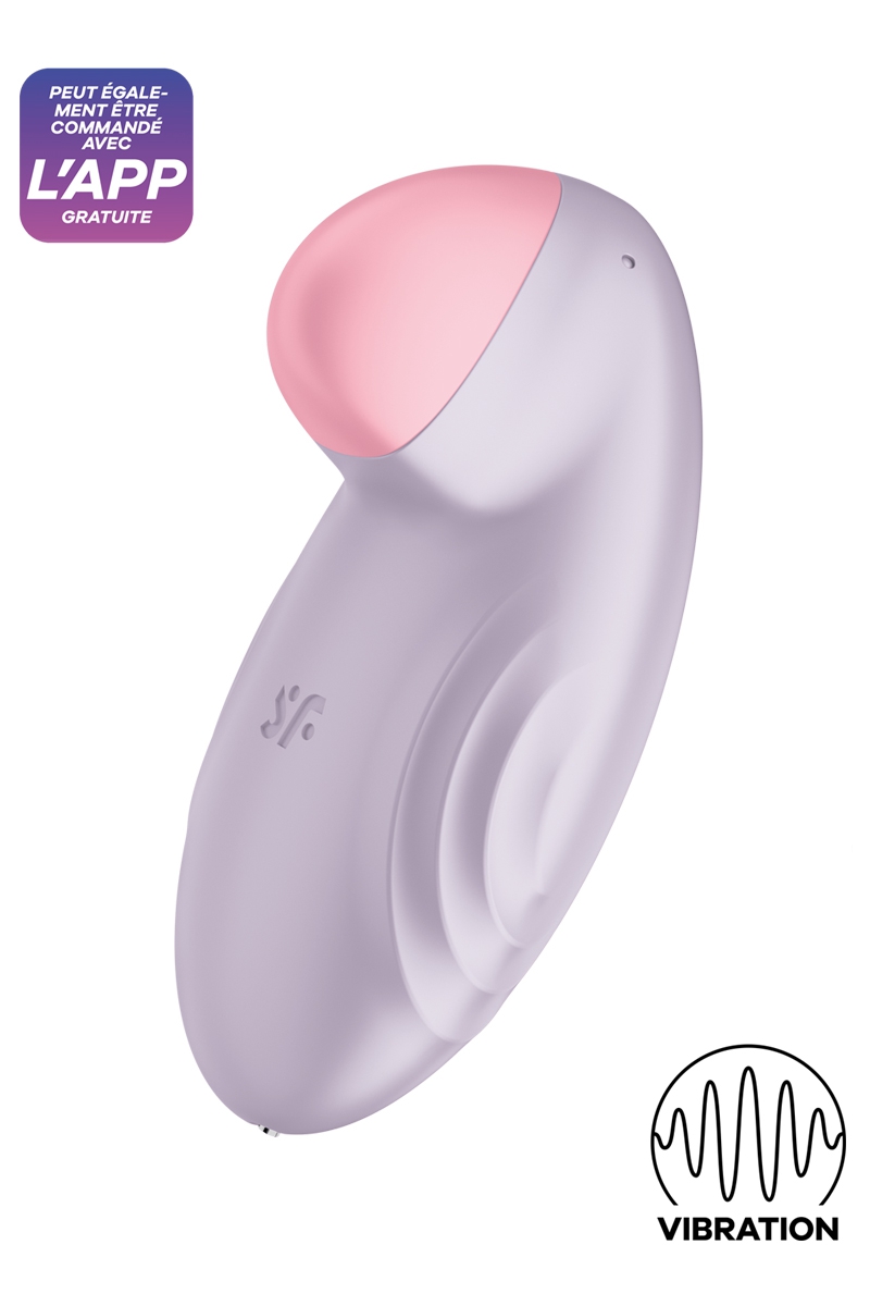 Stimulateur clitoridien connecté Tropical Tip lilas - Satisfyer