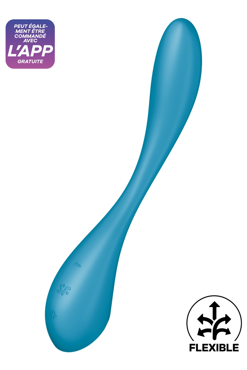 Vibromasseur connecté G Spot Flex 5+ bleu - Satisfyer